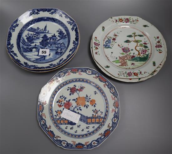 Six Chinese export plates